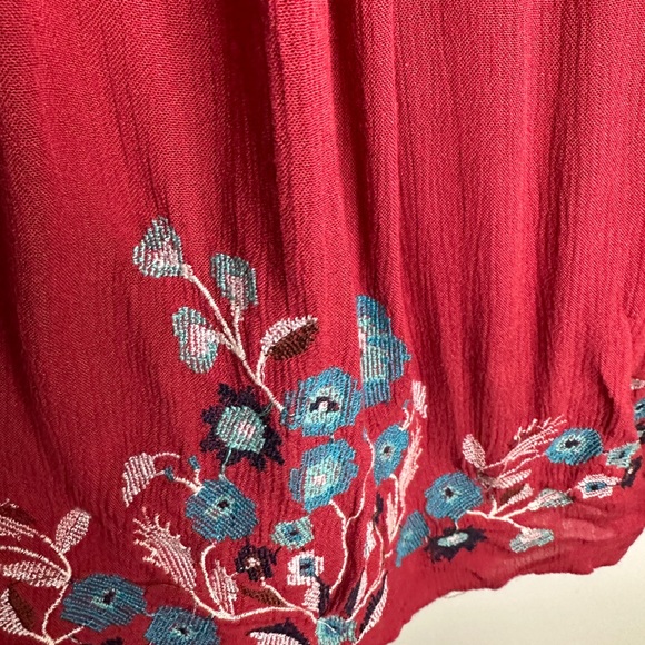 Free People Te Amo‎ Embroidered Dress bell sleeve sz Small - Picture 9 of 11
